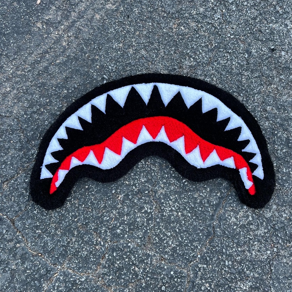 Shark Teeth Patch in Black, Red, and White